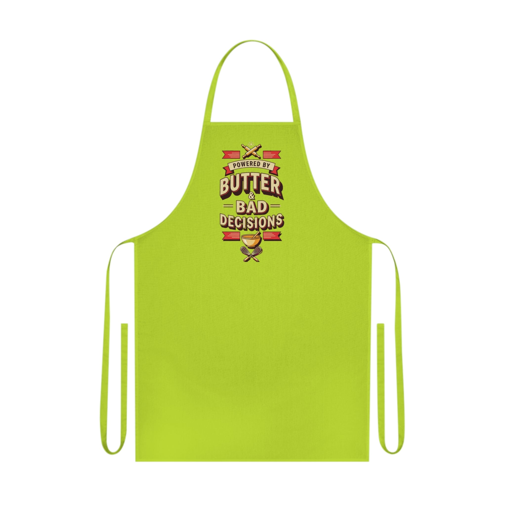 Funny Baking Apron Women - Powered by Butter & Bad Decisions - Baker Gift