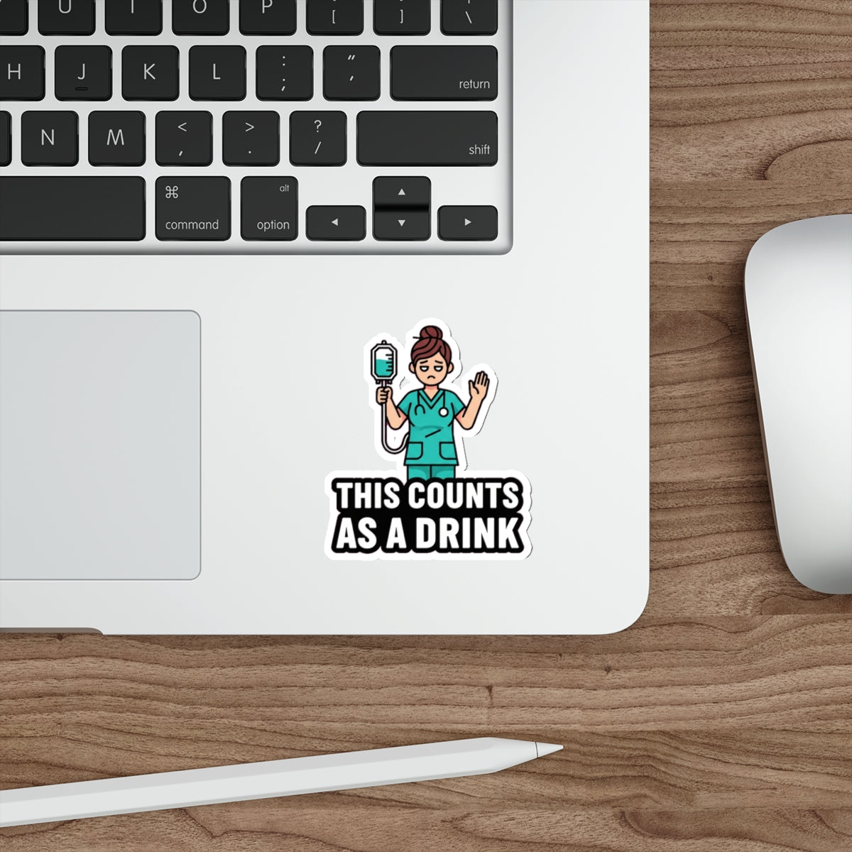 Funny Nurse Sticker | ICU ER Dark Humor Vinyl Decal | Tired Nurse Cocktail