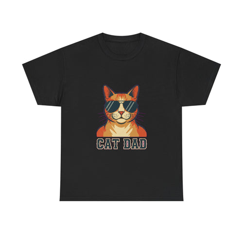 Cat Dad Pride Vintage Aviator T-Shirt | Funny Gift for Cat Dads