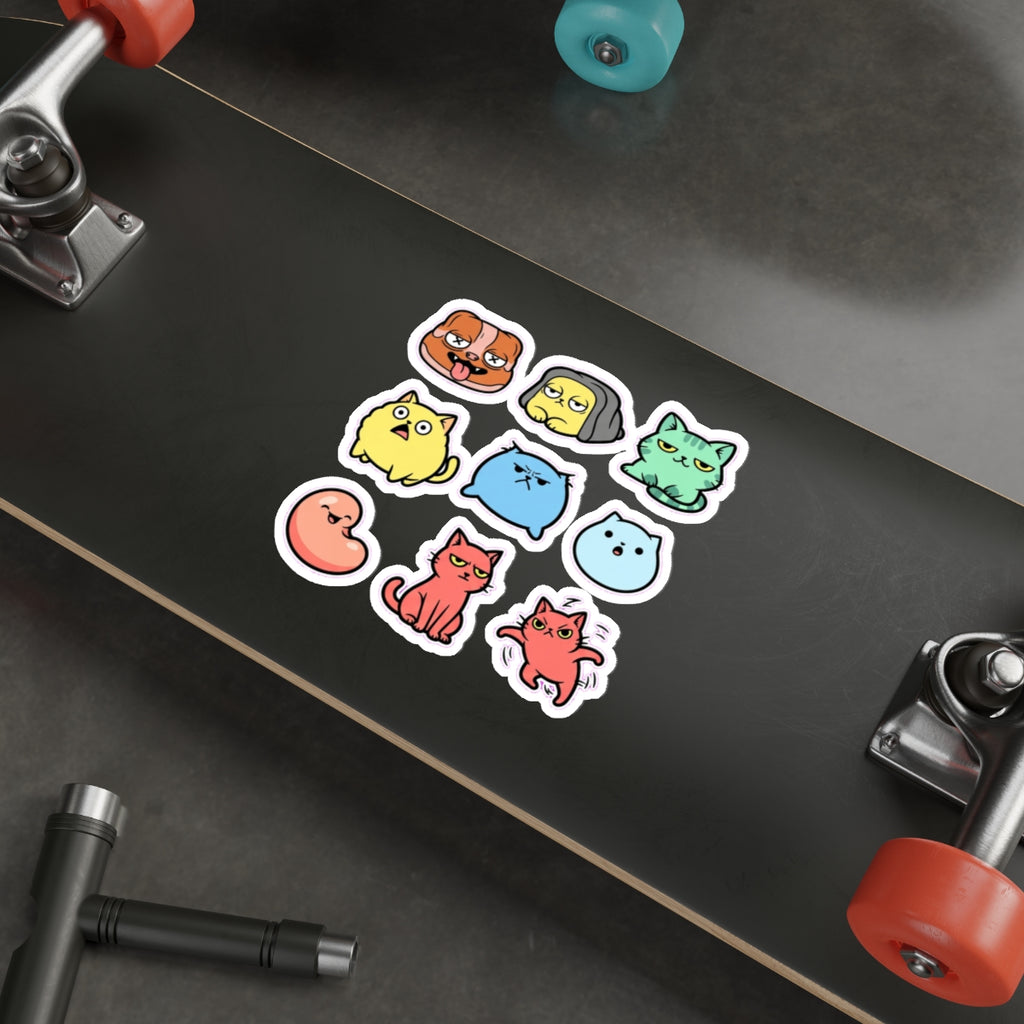 Cat Meme Sticker Pack | 8 Funny Cat Stickers | Waterproof Laptop Decals