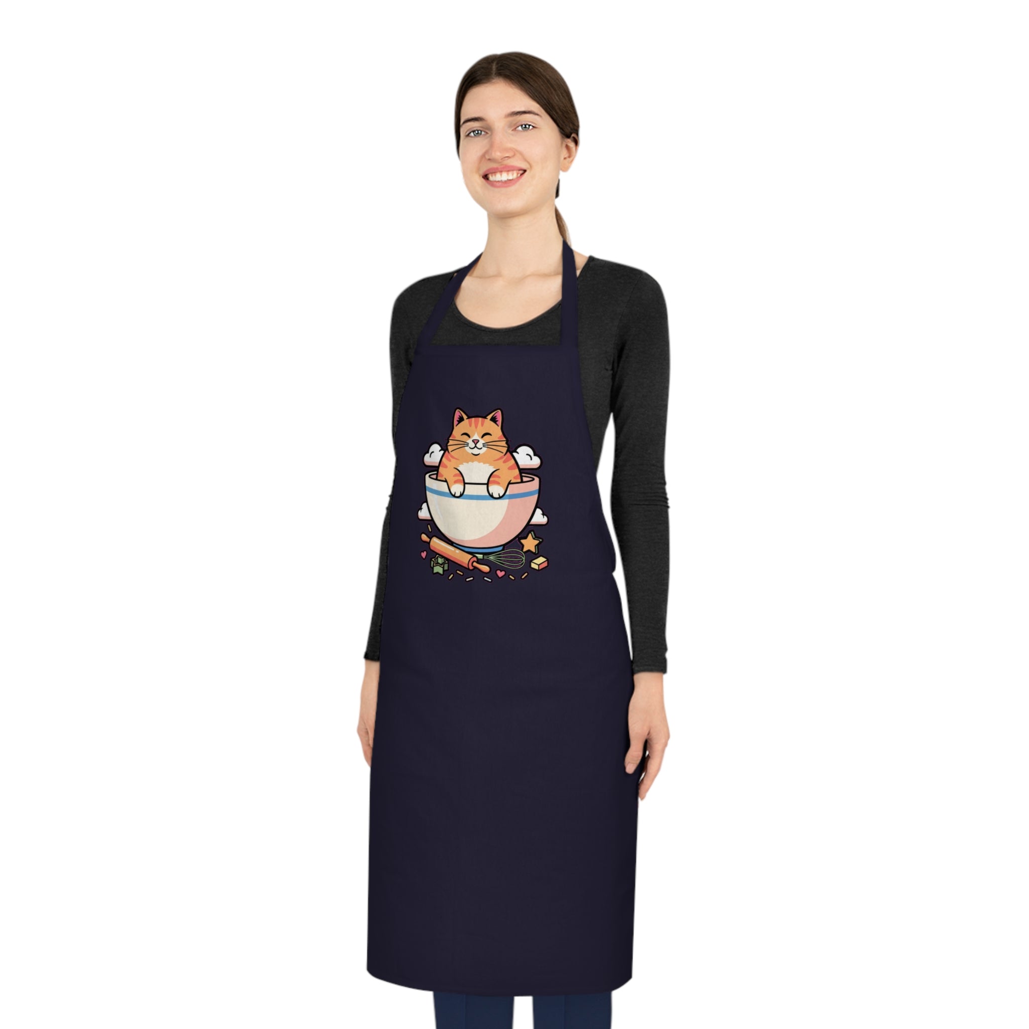 Cat Mom Baker Apron | Funny Kitten Cooking Gift for Cat Lovers