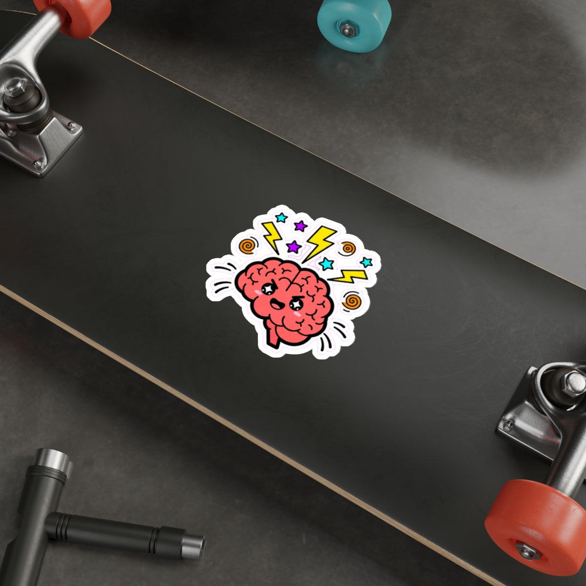 ADHD Brain Sticker | Neurodivergent Pride Cute Sparkly Character Decal