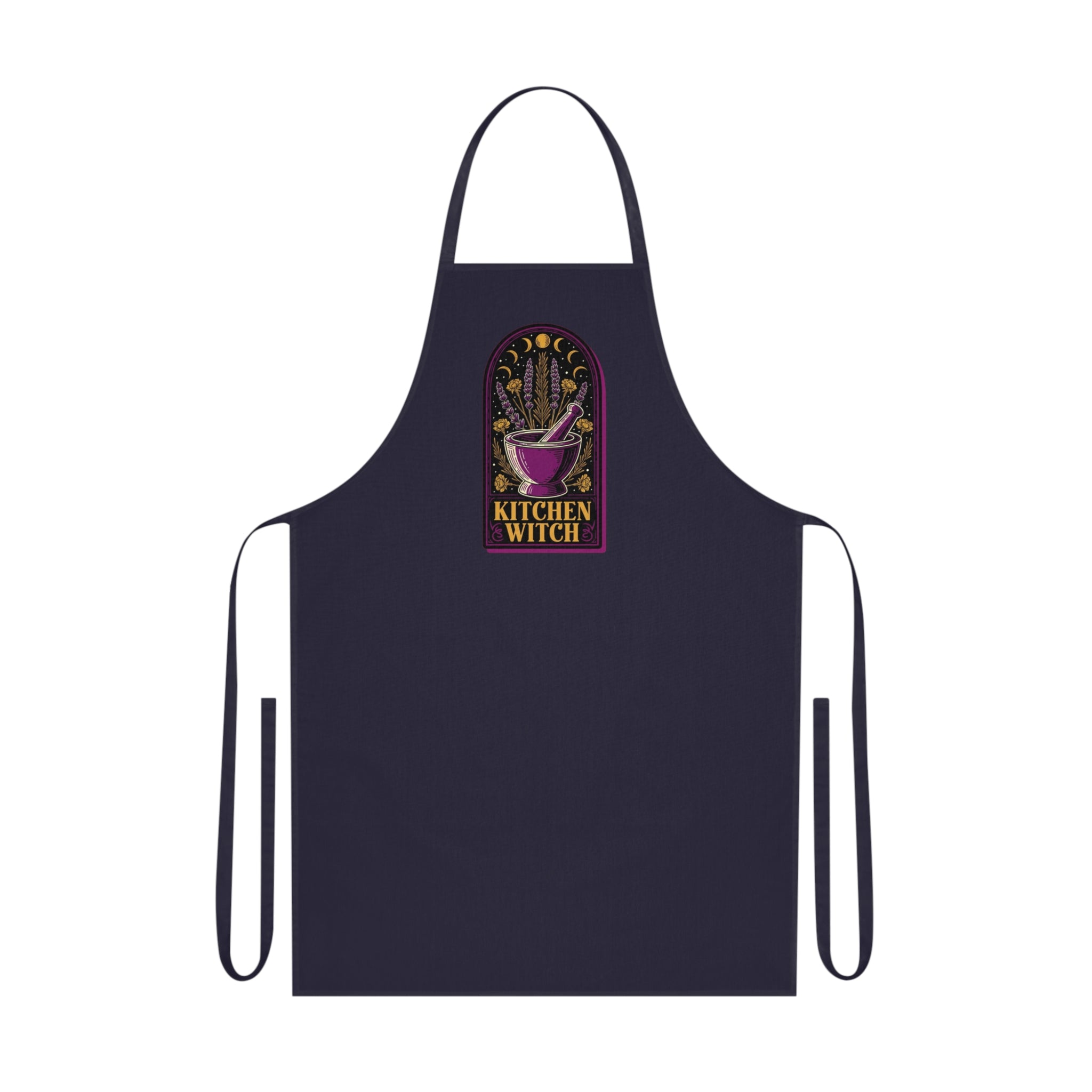 Witchy Baker Cotton Apron | Kitchen Witch Gift | Cauldron Baking Apron
