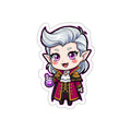Goth Vampire Chibi Die-Cut Sticker | BG3 Fan Art | Gothic Fantasy