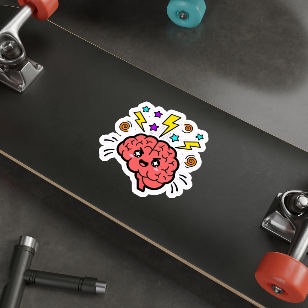 ADHD Brain Sticker | Neurodivergent Pride Cute Sparkly Character Decal
