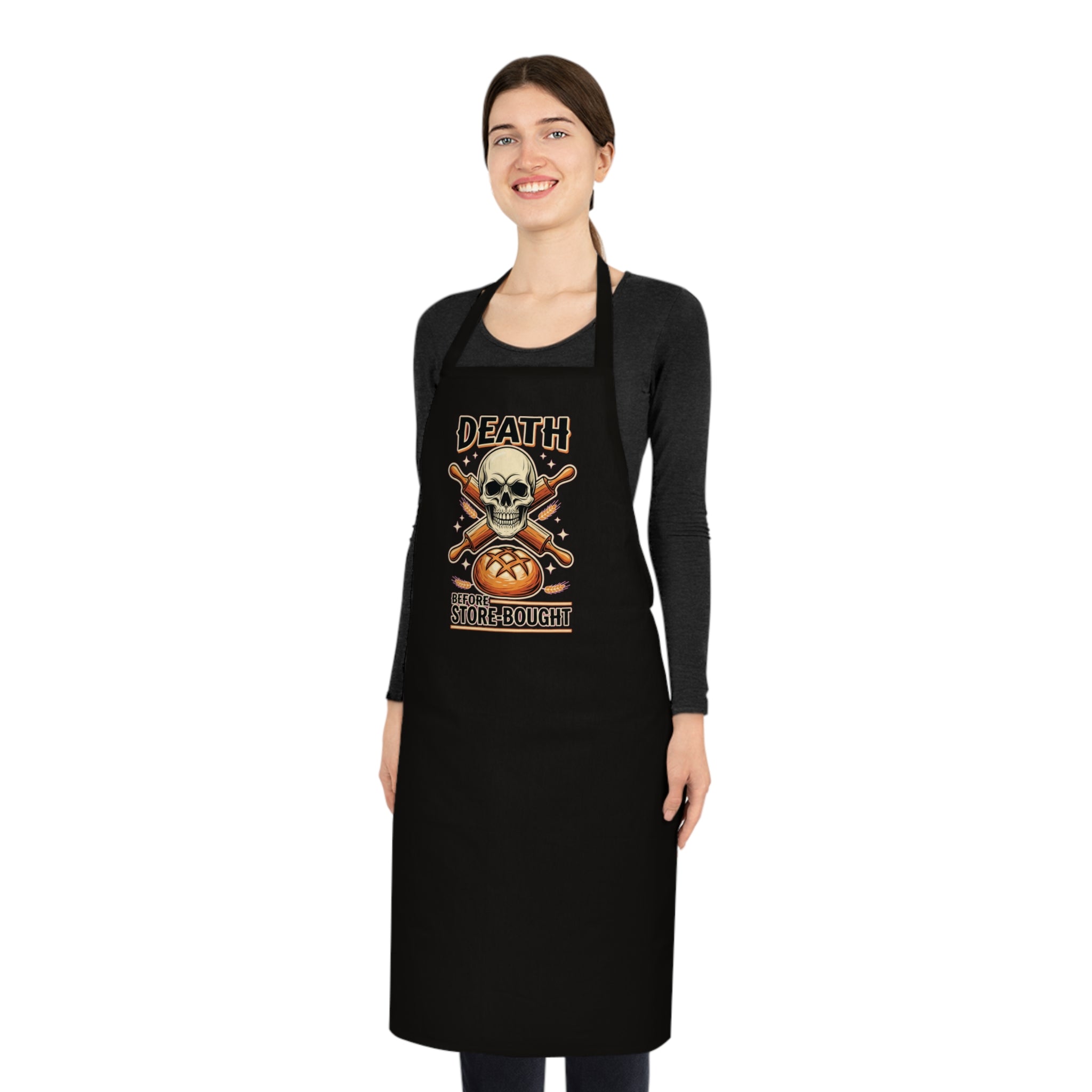 Funny Baker Dark Humor Cotton Apron | Sourdough Gift for Bread Makers