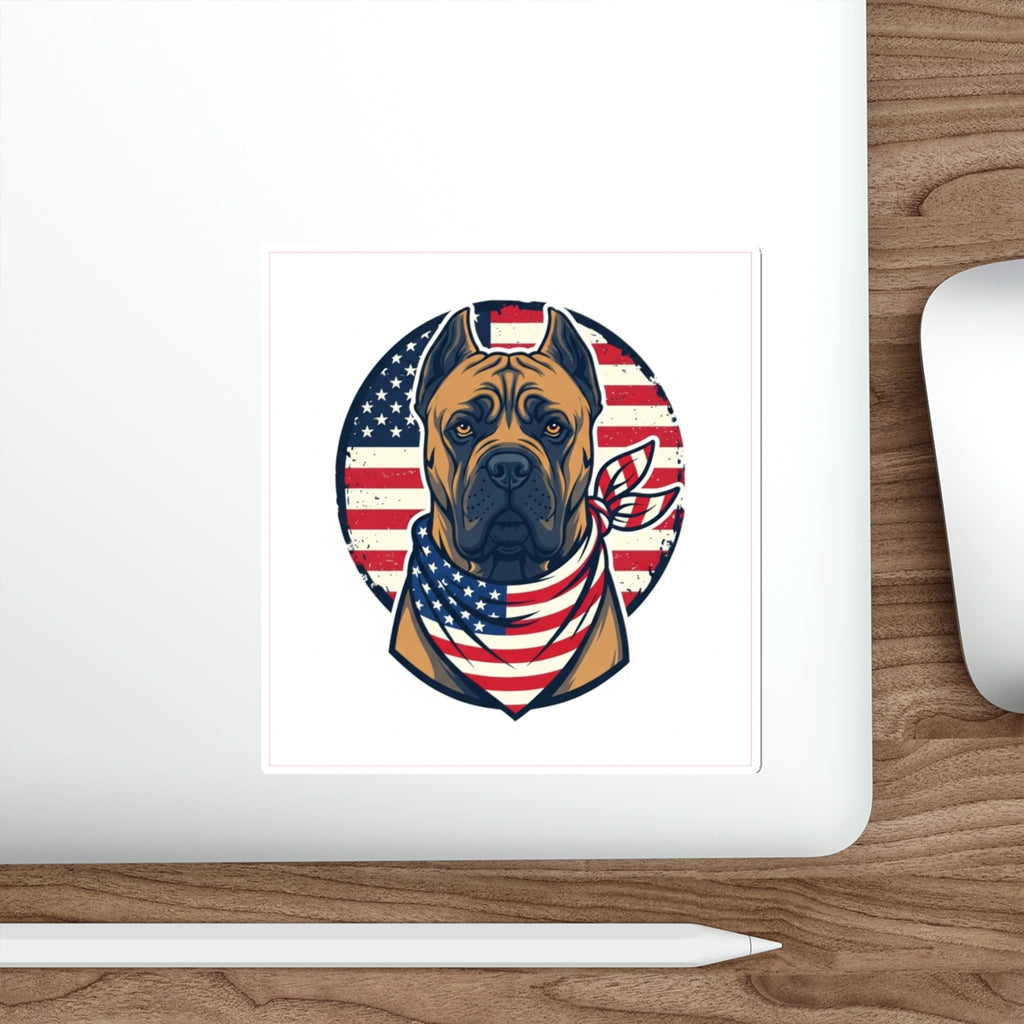 Cane Corso 4th of July Die-Cut Sticker | Patriotic Dog Sticker