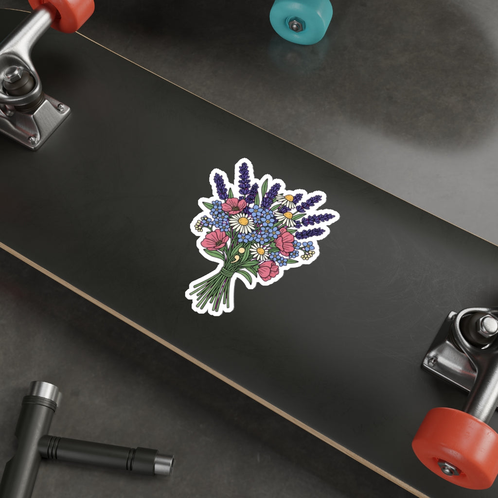 Mental Health Warrior Floral Sticker | Semicolon Anxiety Therapy Decal