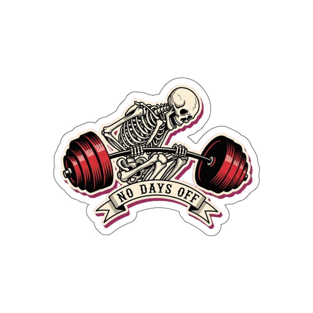 Skeleton Deadlift Sticker | Vintage Tattoo Flash Gym Rat Decal