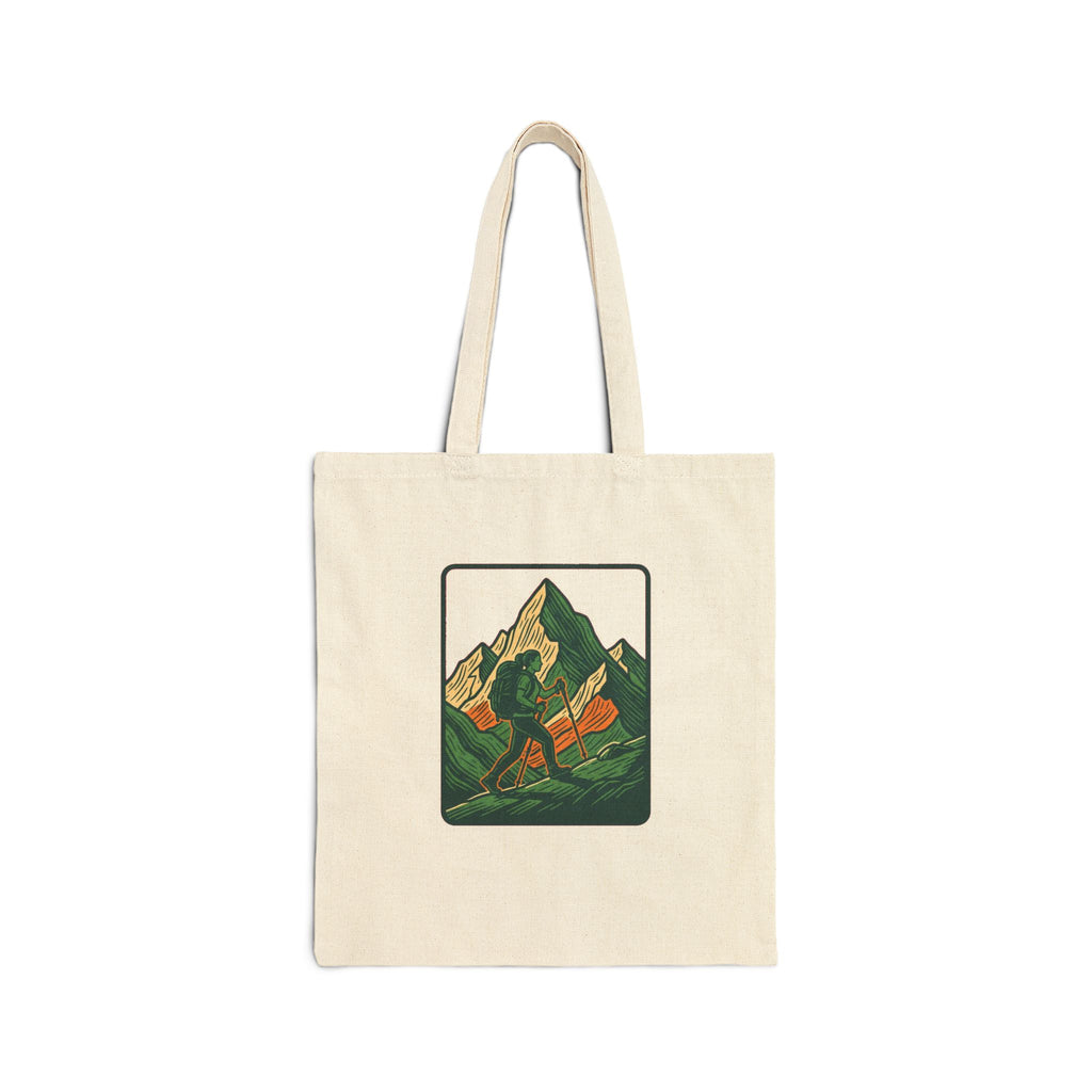 Hiking Tote Bag Women | Bold Vintage Woodcut Adventure Bag | Trail Life