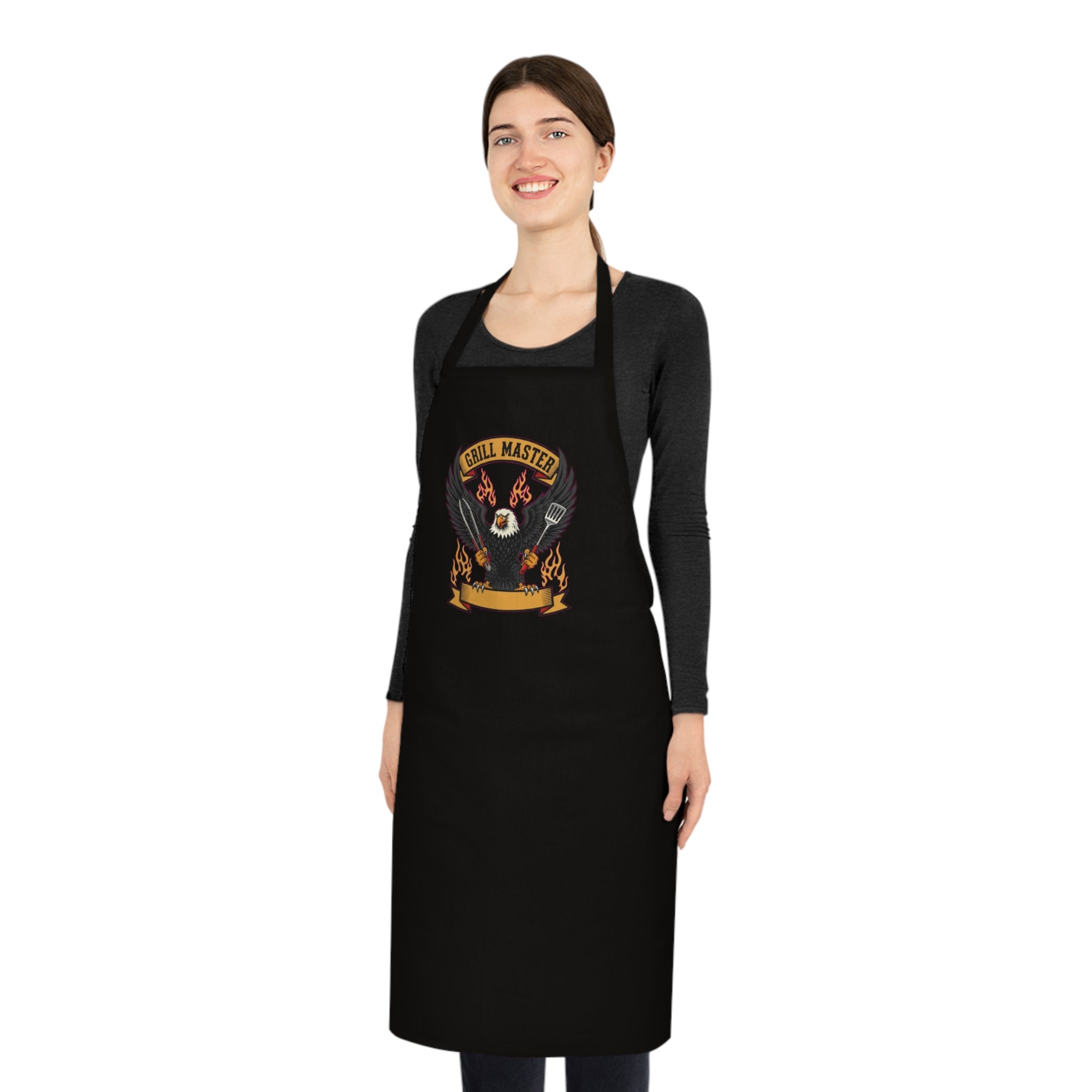 Grill Master Dad Apron - Vintage Eagle BBQ Apron for Men