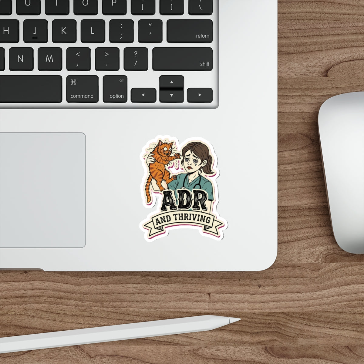 Exhausted Vet Tech Sticker | Dark Humor Veterinary Assistant Gift