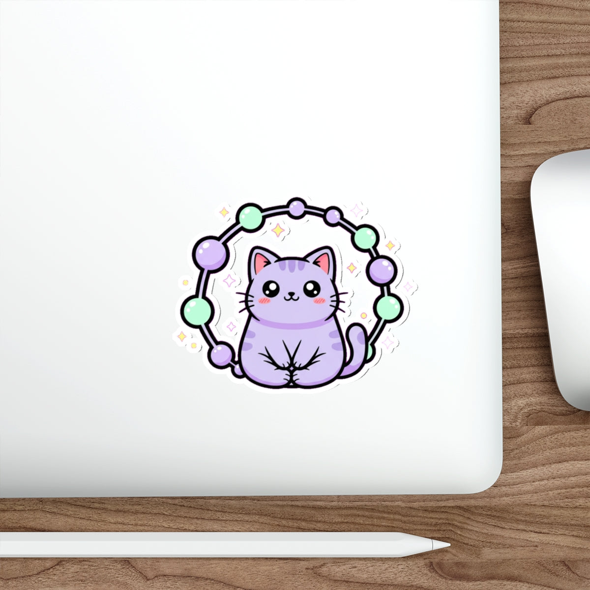 Serotonin Booster Cat Mom Die-Cut Sticker | Funny Mental Health Kawaii Cat