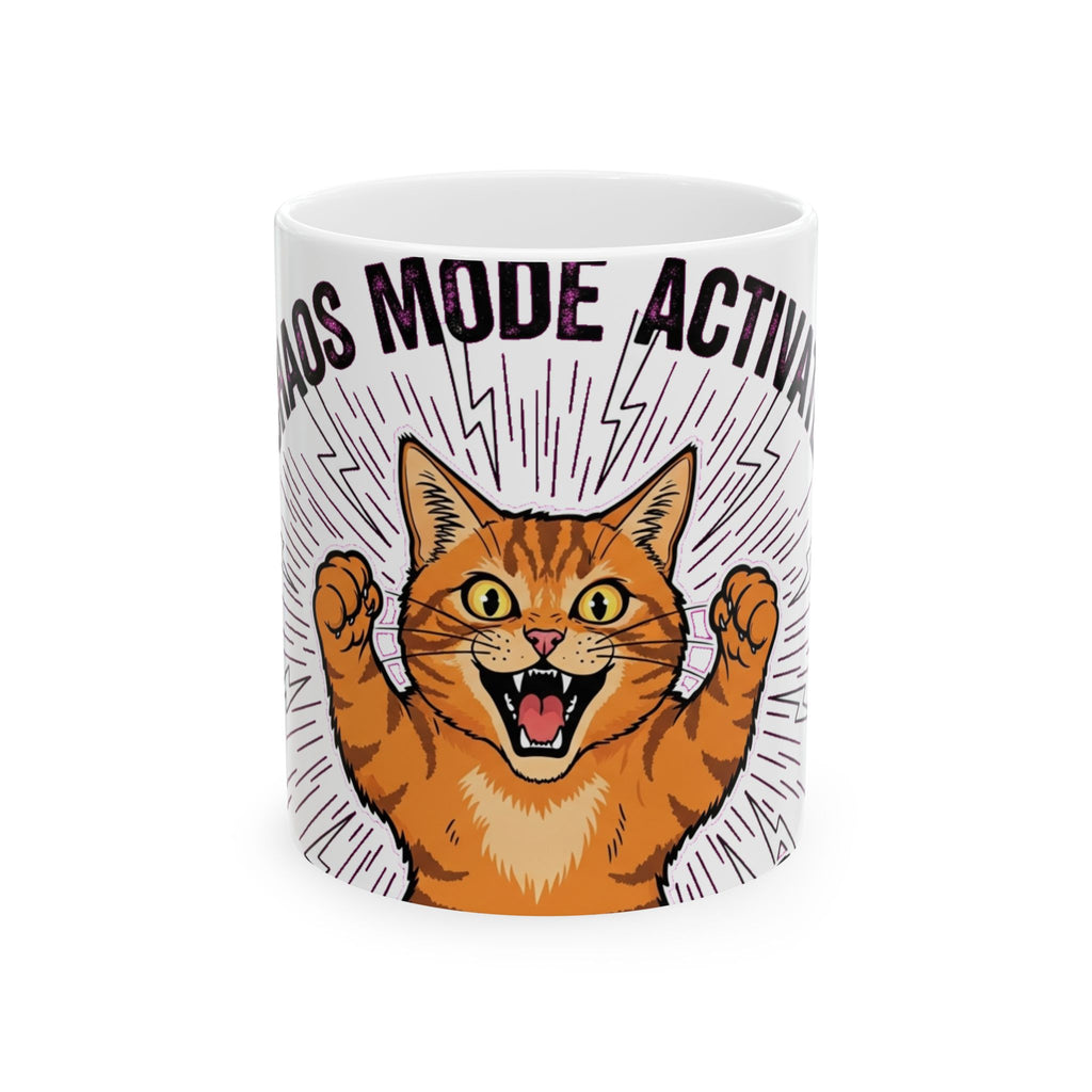 Rage Cat Meme Coffee Mug | Funny Angry Cat Sarcastic Gift for Cat Lovers
