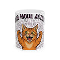 Rage Cat Meme Coffee Mug | Funny Angry Cat Sarcastic Gift for Cat Lovers
