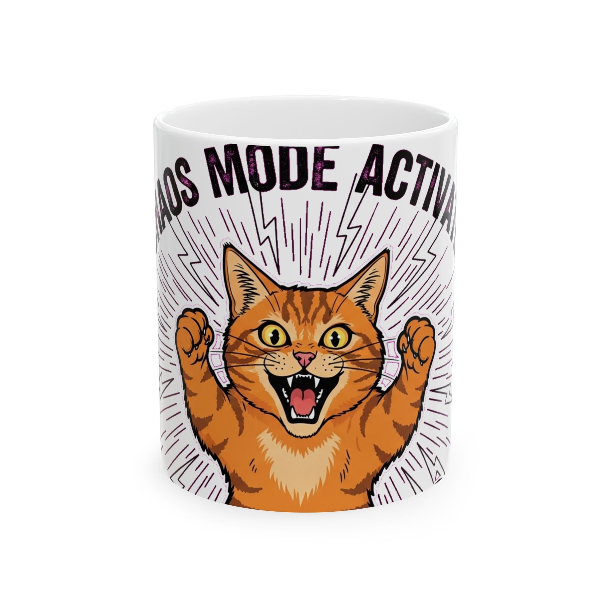 Rage Cat Meme Coffee Mug | Funny Angry Cat Sarcastic Gift for Cat Lovers