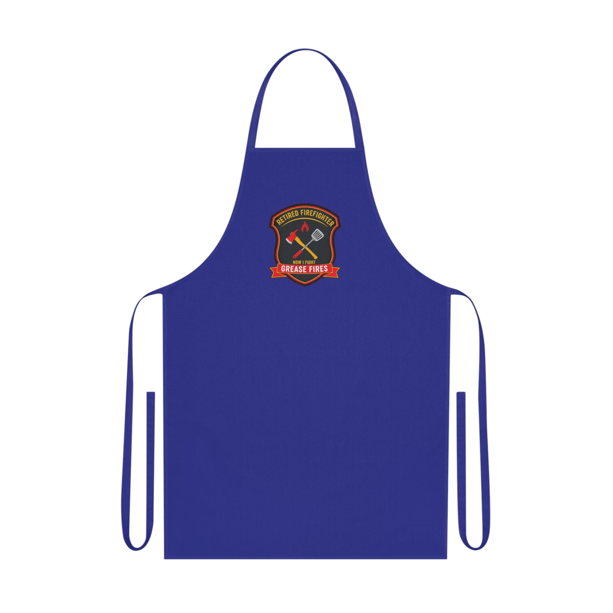 Retired Firefighter BBQ Dad Apron - Funny Fire Department Grill Master Gift