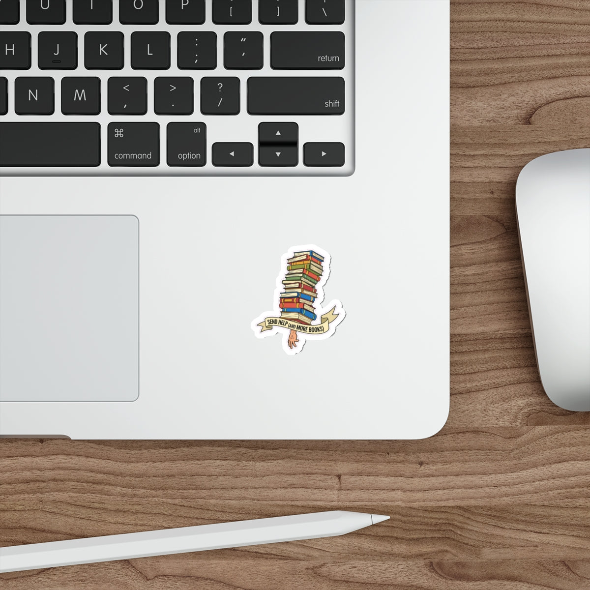 Bookish Dark Humor Sticker | Wobbly Book Stack Die-Cut Decal | BookTok Reader Gift