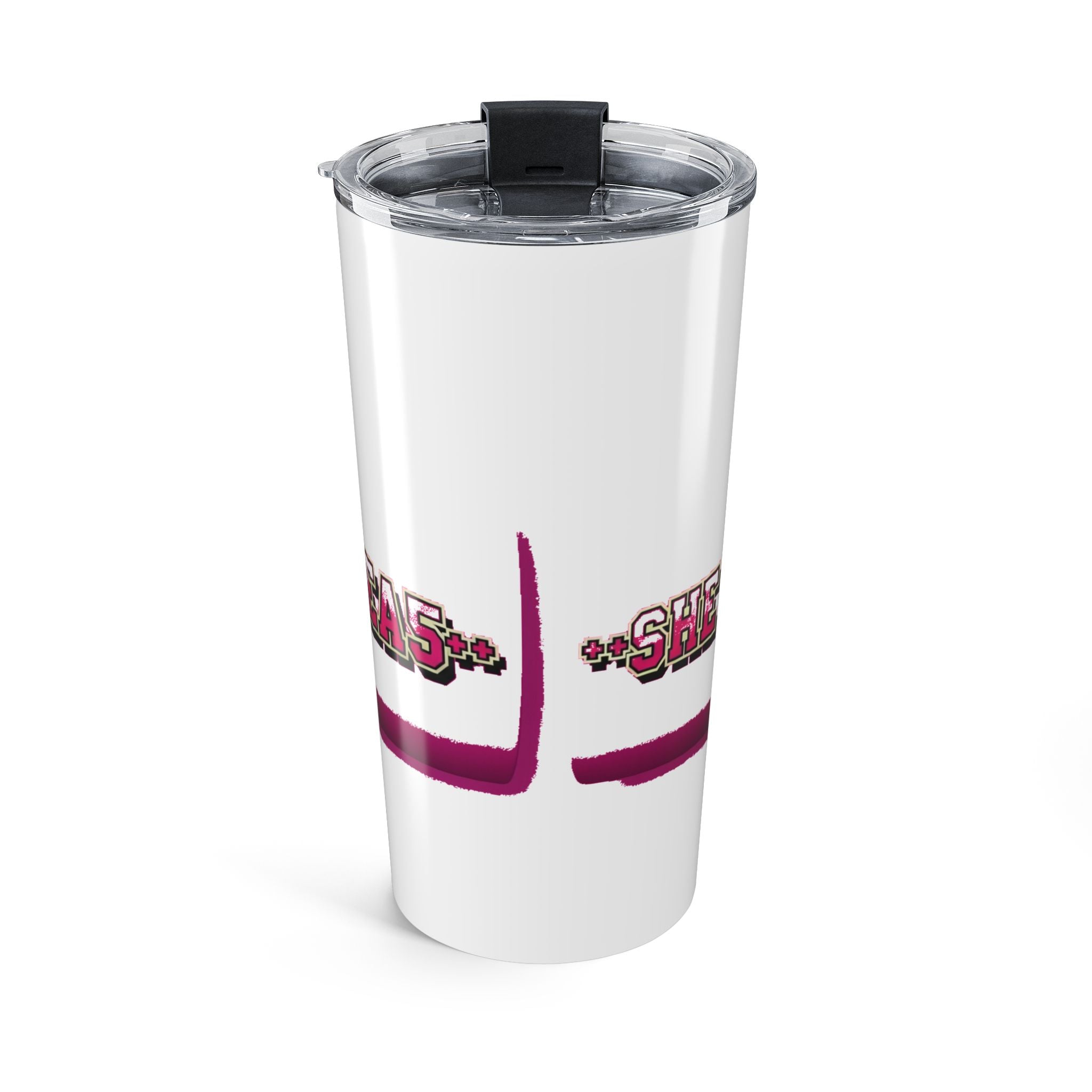 Funny Gym Girl Tumbler | Retro Pinup Weightlifting Women Sarcasm Coffee Cup
