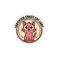 Crazy Cat Lady Certified Sticker | Retro 70s Cat Mom Vinyl Decal