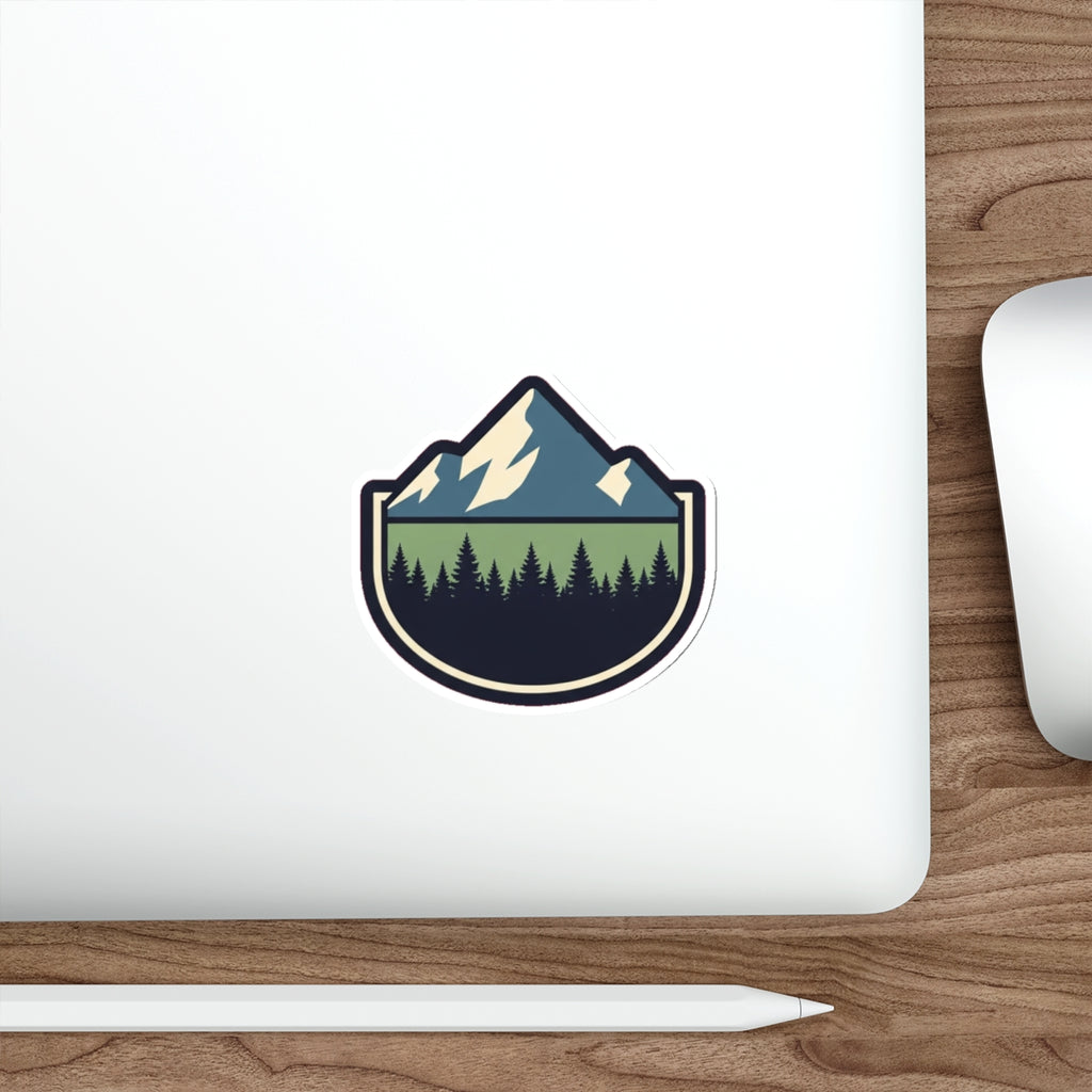 PNW Mountain Pine Forest Sticker | Retro Hiking Badge | Pacific Northwest