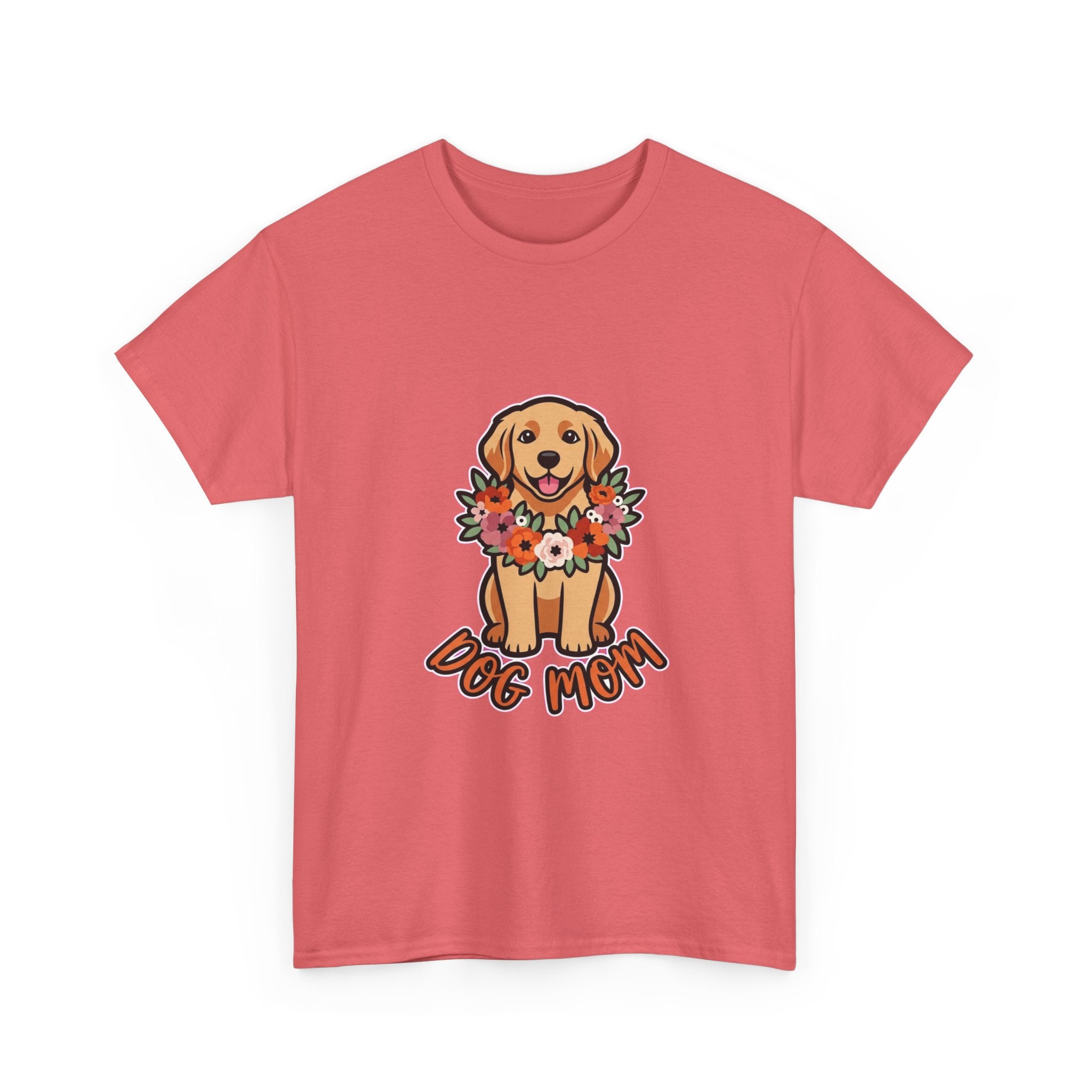 Dog Mom T-Shirt | Golden Retriever Floral Wreath Unisex Tee