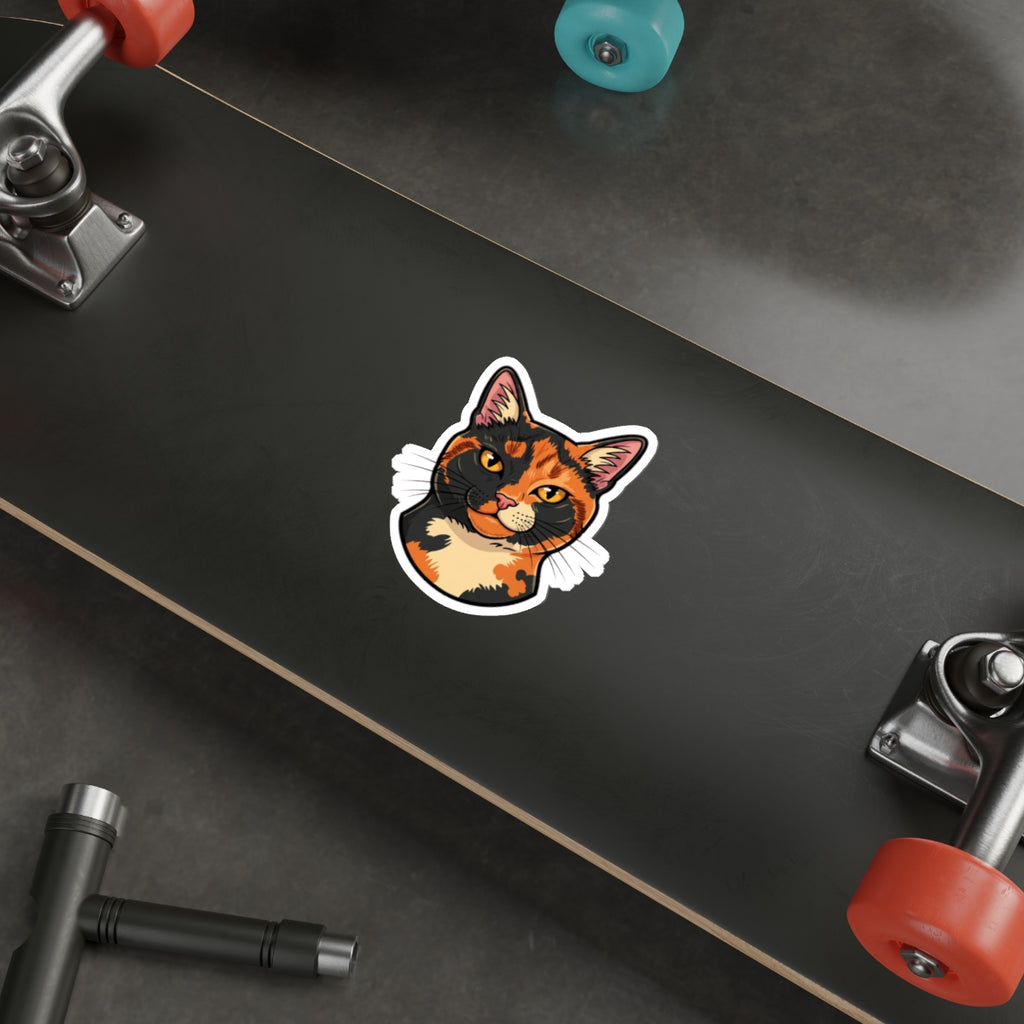 Tortoiseshell Cat Mom Sticker | Retro Tortie Cat Lover Decal