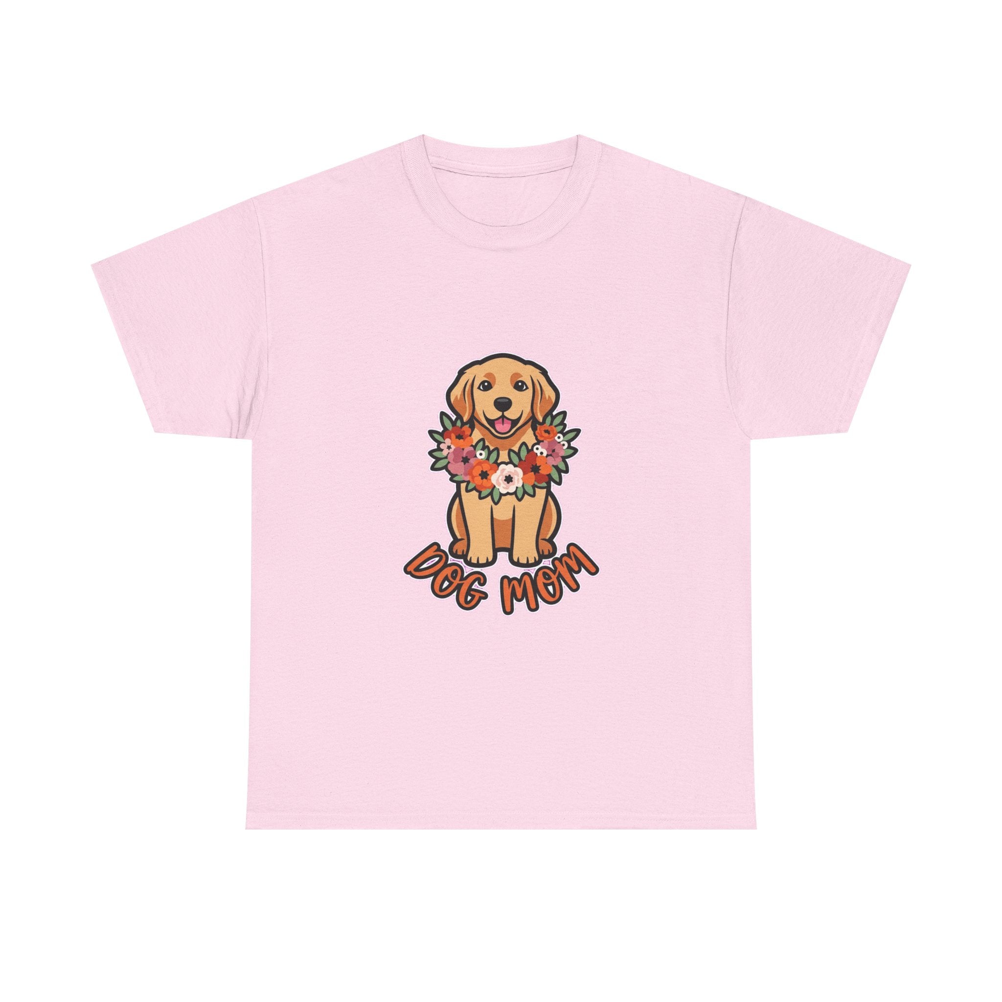 Dog Mom T-Shirt | Golden Retriever Floral Wreath Unisex Tee