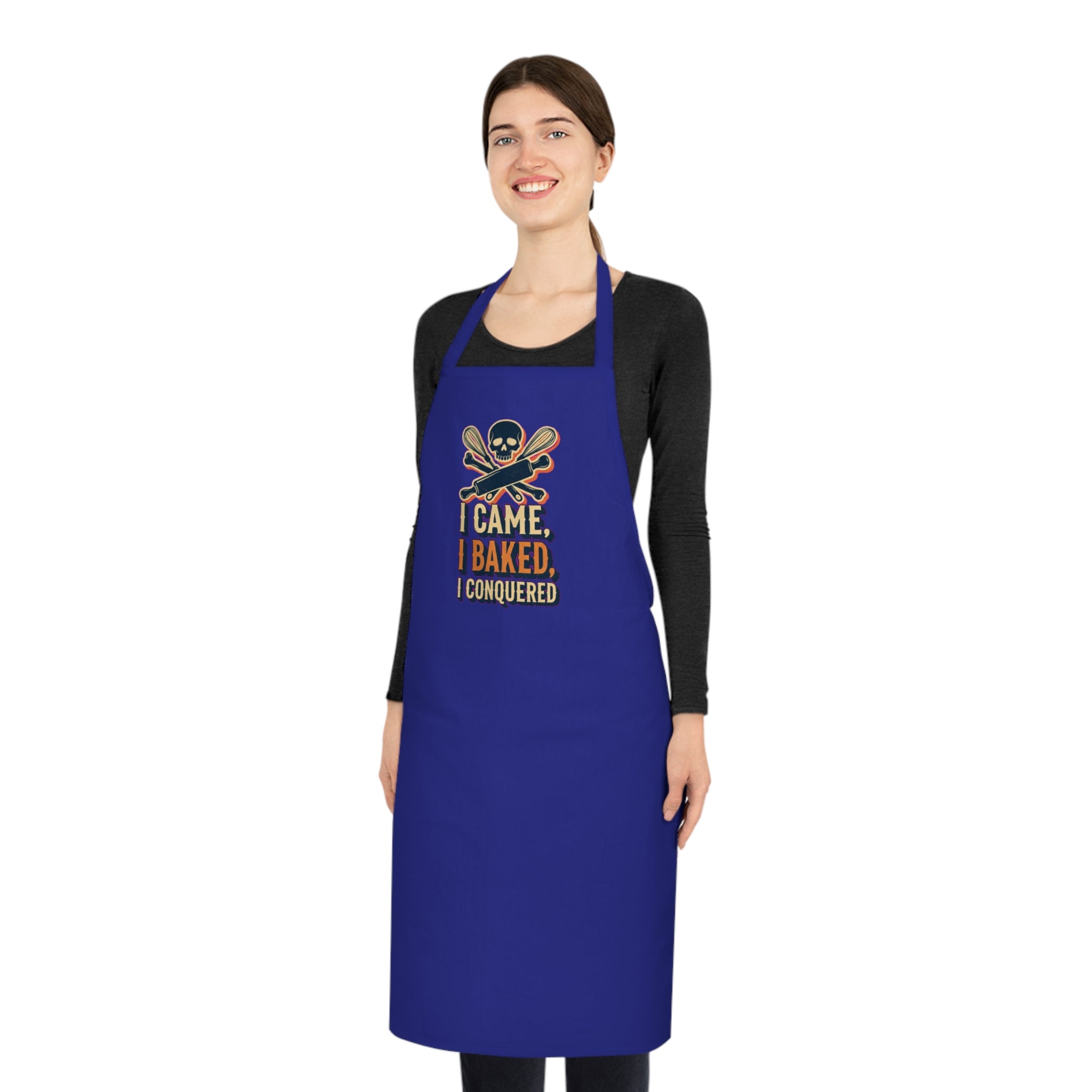 Funny Baker Apron | Dark Humor Baking Lover Gift | Skull Crossbones Design