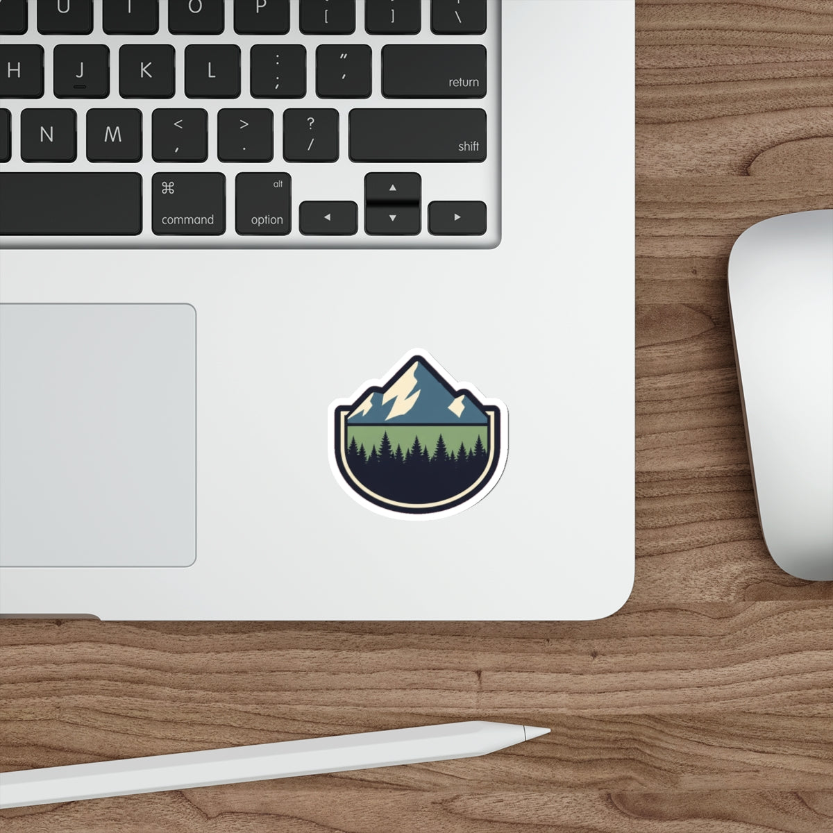 PNW Mountain Pine Forest Sticker | Retro Hiking Badge | Pacific Northwest
