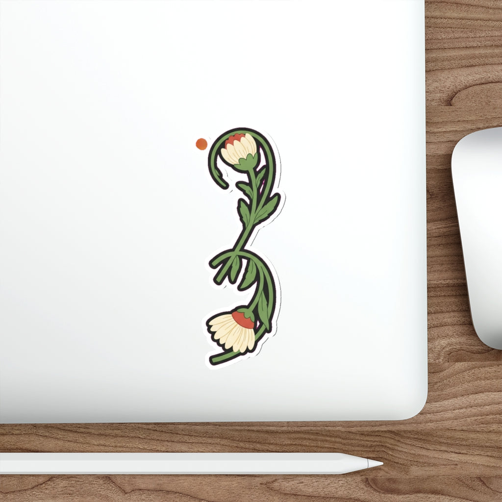 Semicolon Mental Health Sticker | Wildflower Anxiety Awareness Decal