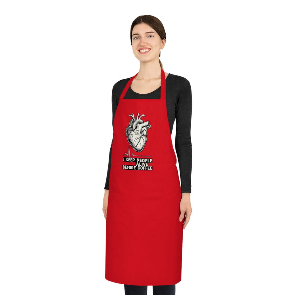 ICU Nurse Apron | Dark Humor Medical Heart Graphic | Critical Care Gift