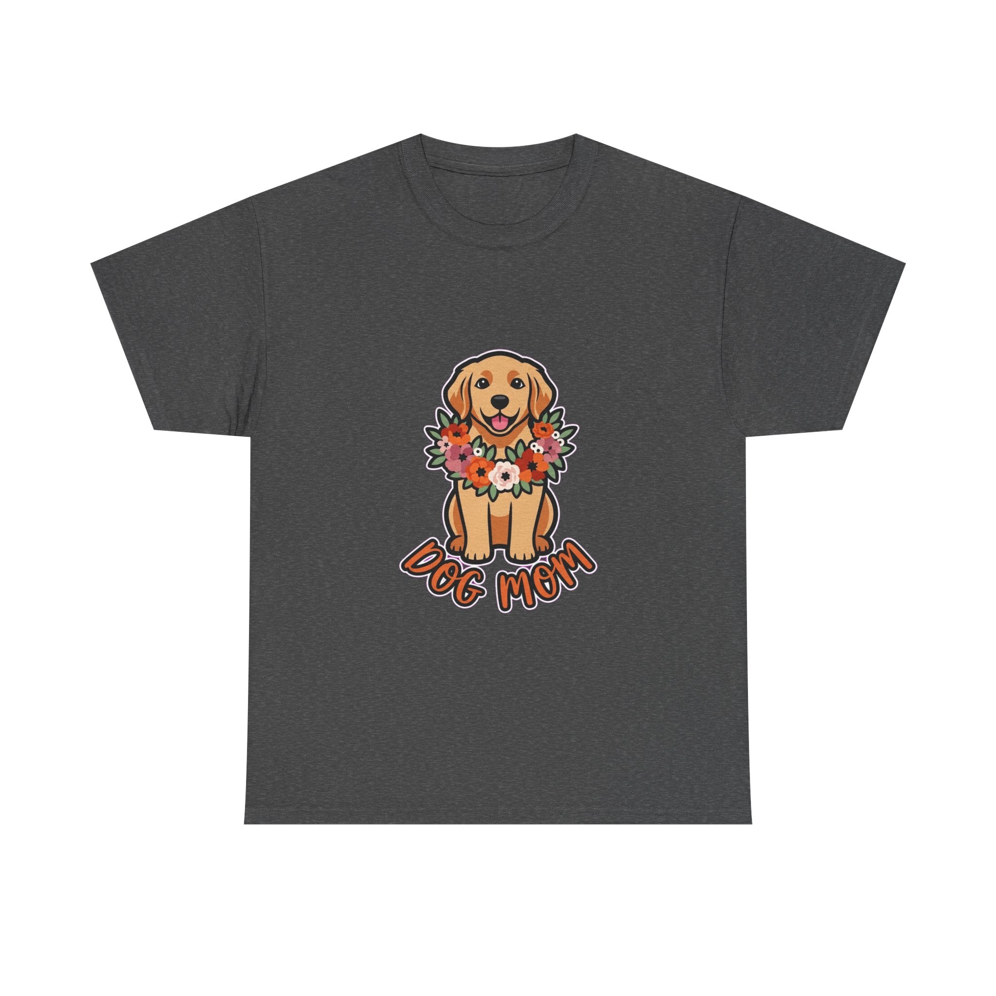 Dog Mom T-Shirt | Golden Retriever Floral Wreath Unisex Tee