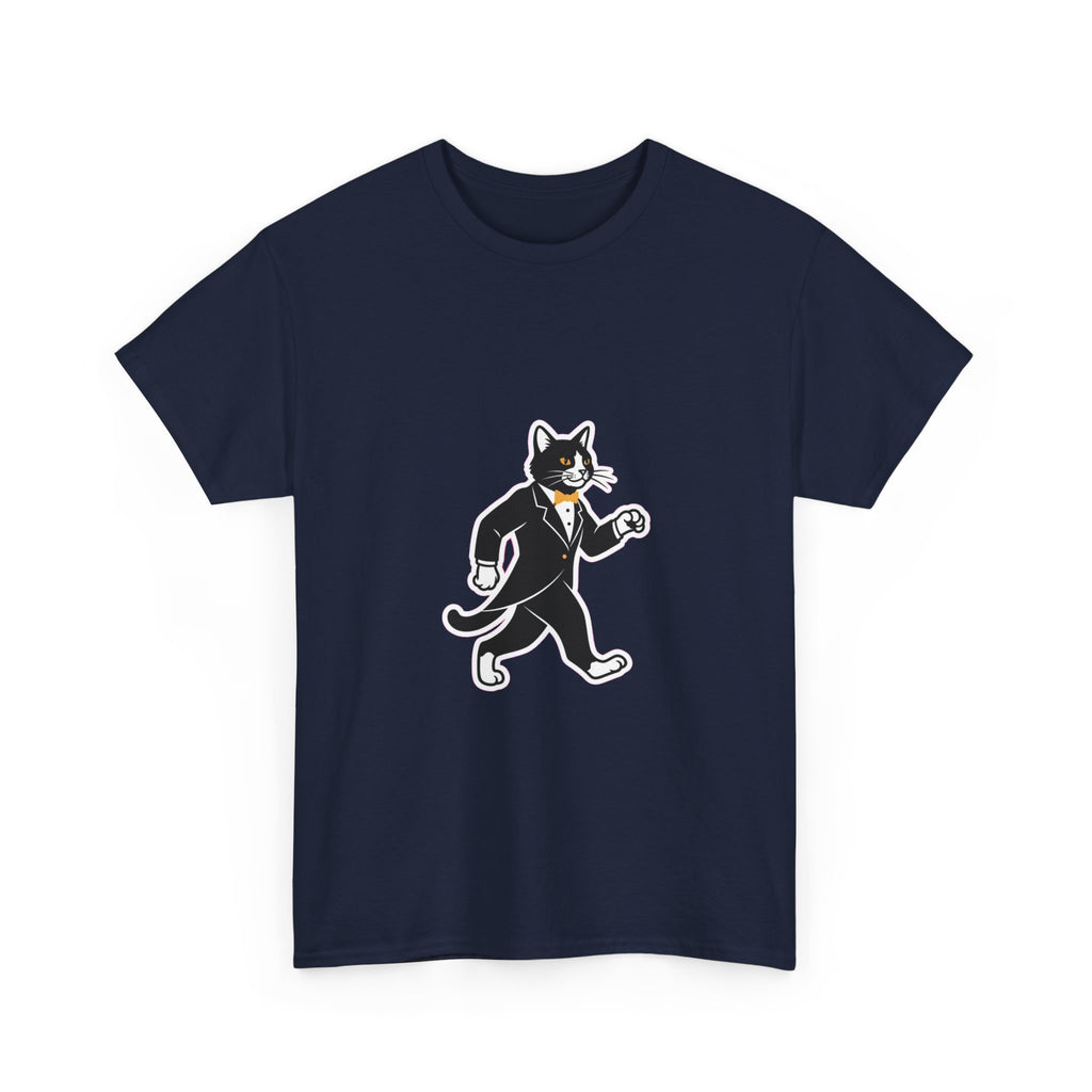 Tuxedo Cat Swagger T-Shirt | Funny Black & White Cat Art Tee for Cat Lovers