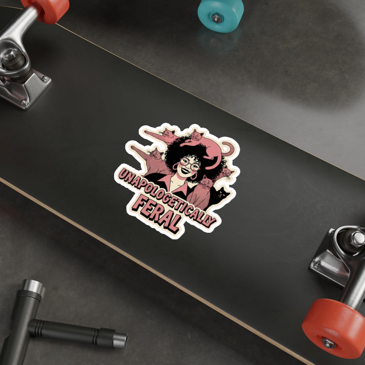 Crazy Cat Lady Unapologetic Die-Cut Sticker | Funny Cat Mom Vinyl Decal