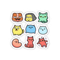 Cat Meme Sticker Pack | 8 Funny Cat Stickers | Waterproof Laptop Decals