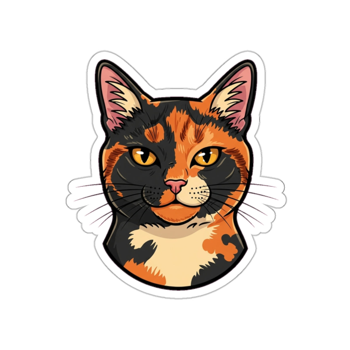 Tortoiseshell Cat Mom Sticker | Retro Tortie Cat Lover Decal