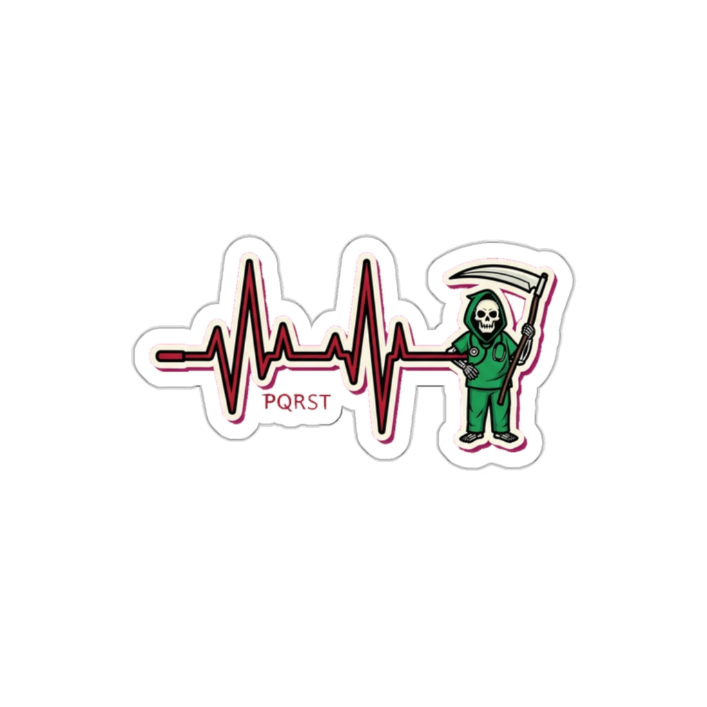 Cardiac Nurse Dark Humor EKG Die-Cut Sticker | ICU Nurse Gift