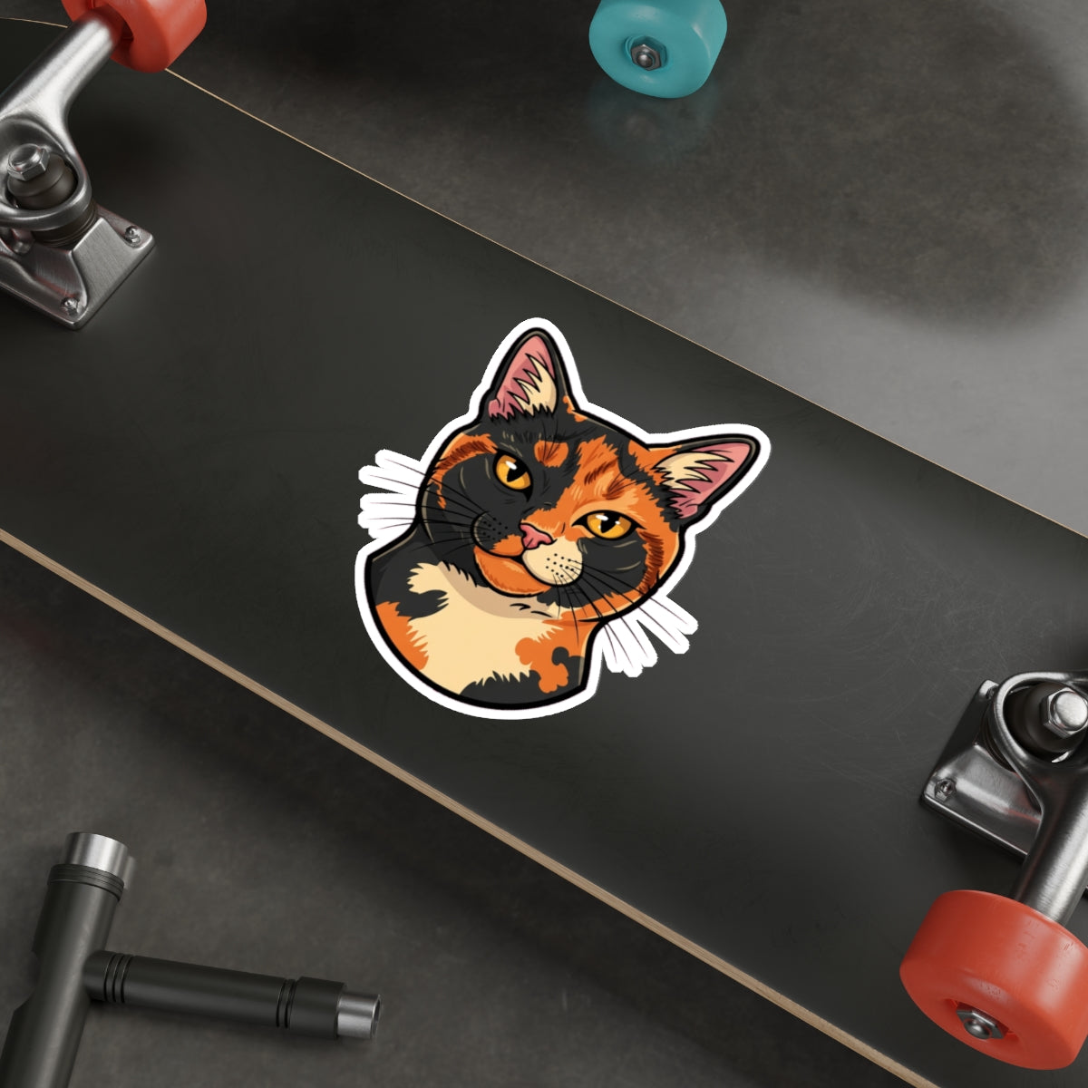 Tortoiseshell Cat Mom Sticker | Retro Tortie Cat Lover Decal