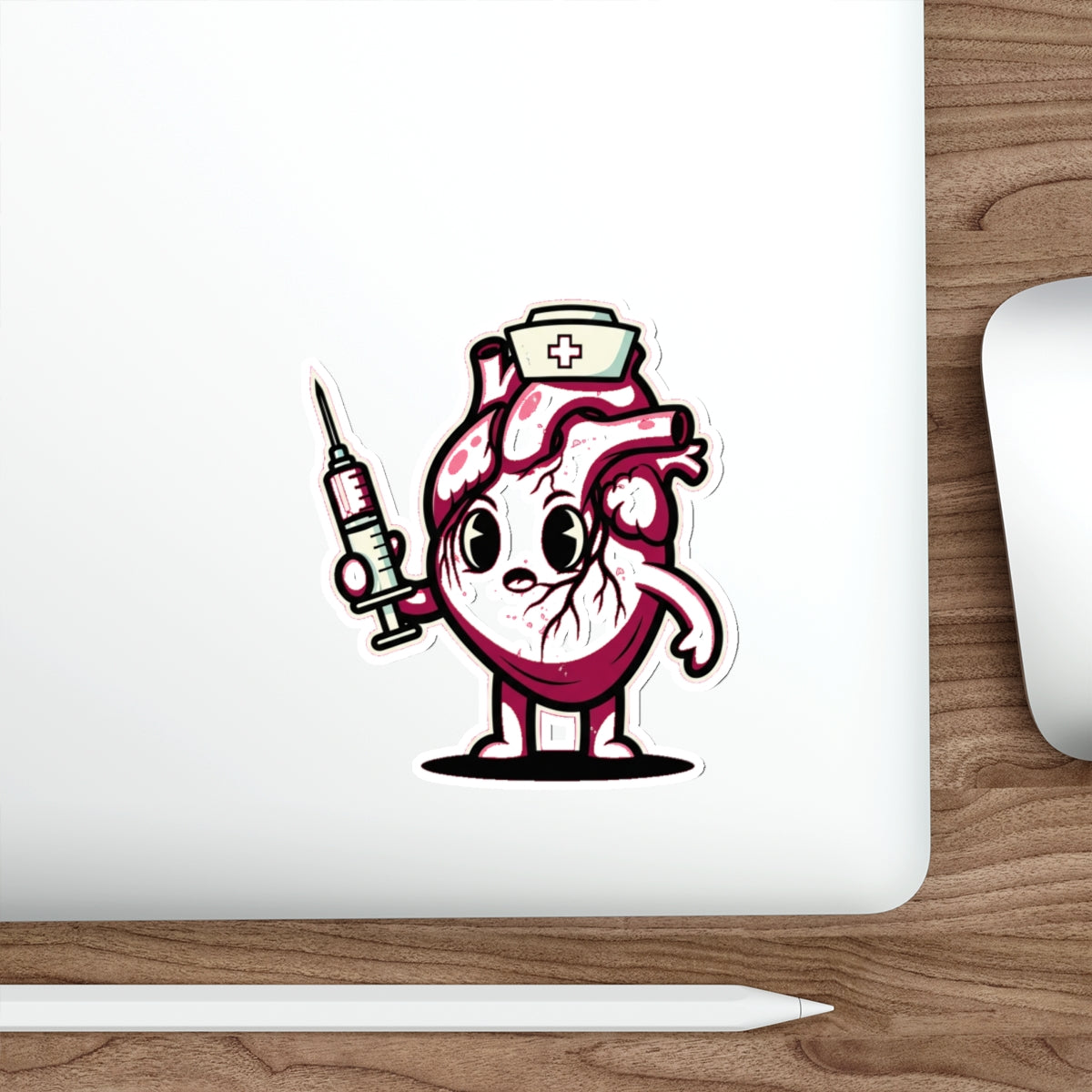Nurse Heart Sticker | Medical Dark Humor | ICU Healthcare Worker Gift