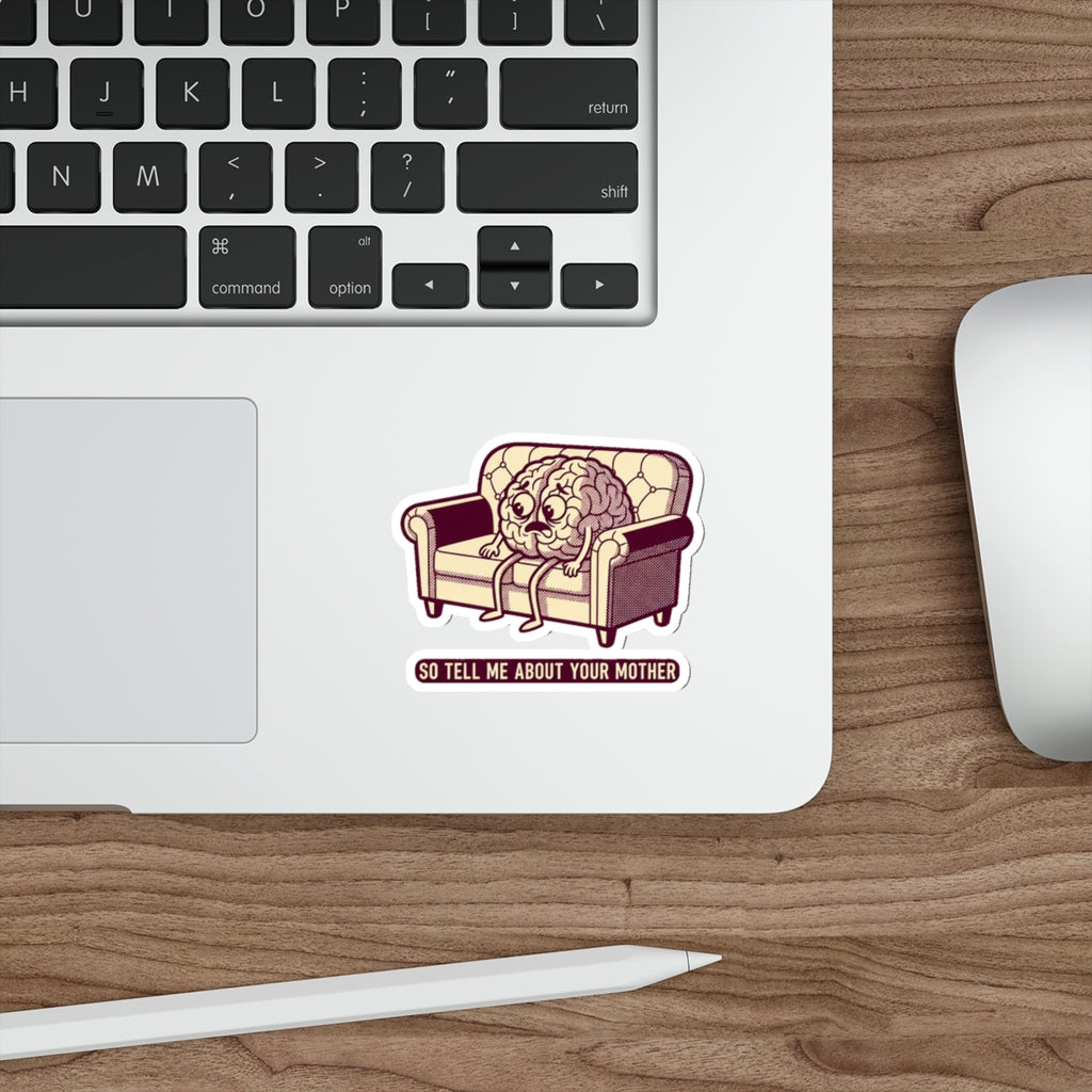 Psychology Student Sticker | Funny Therapist Couch Brain Humor Decal