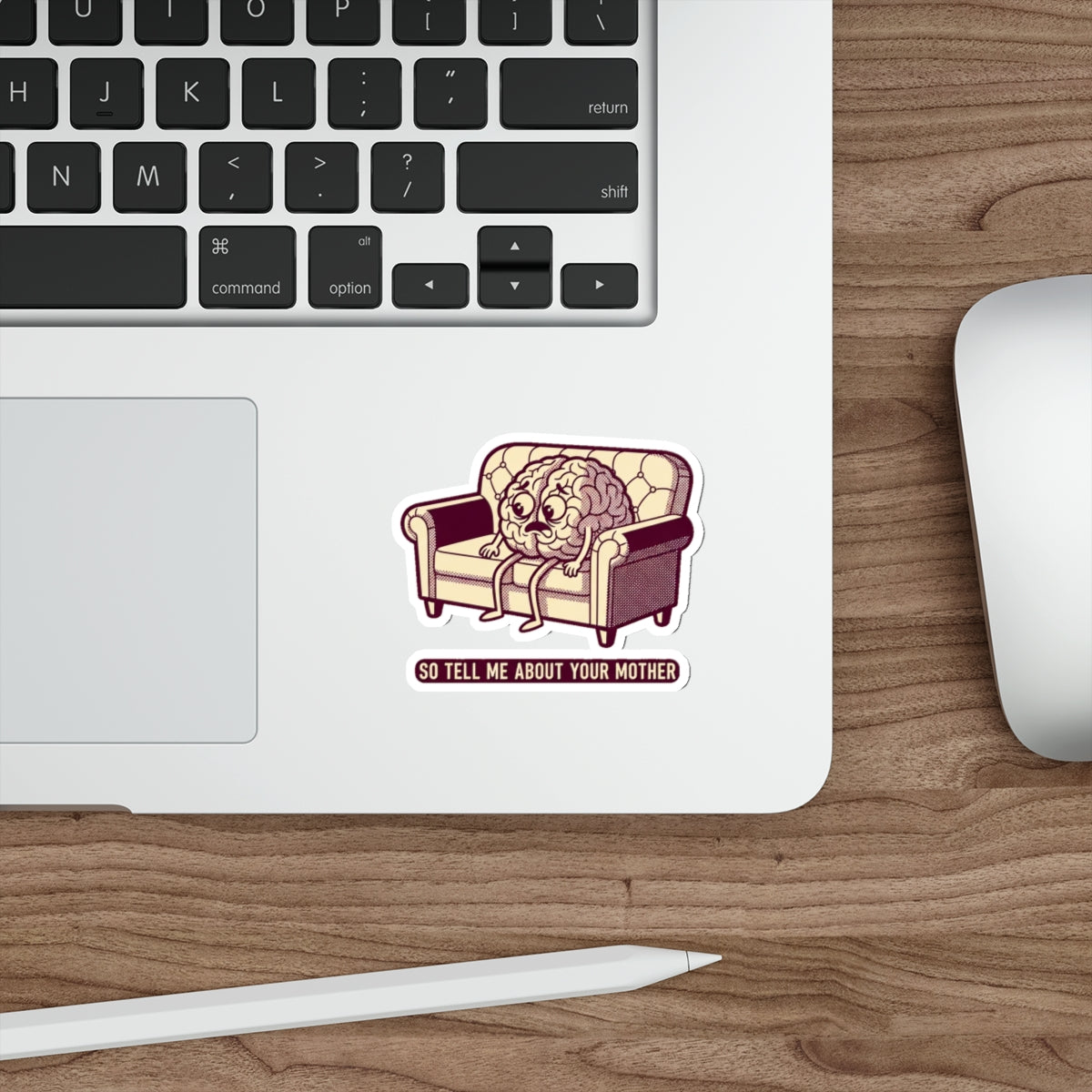 Psychology Student Sticker | Funny Therapist Couch Brain Humor Decal
