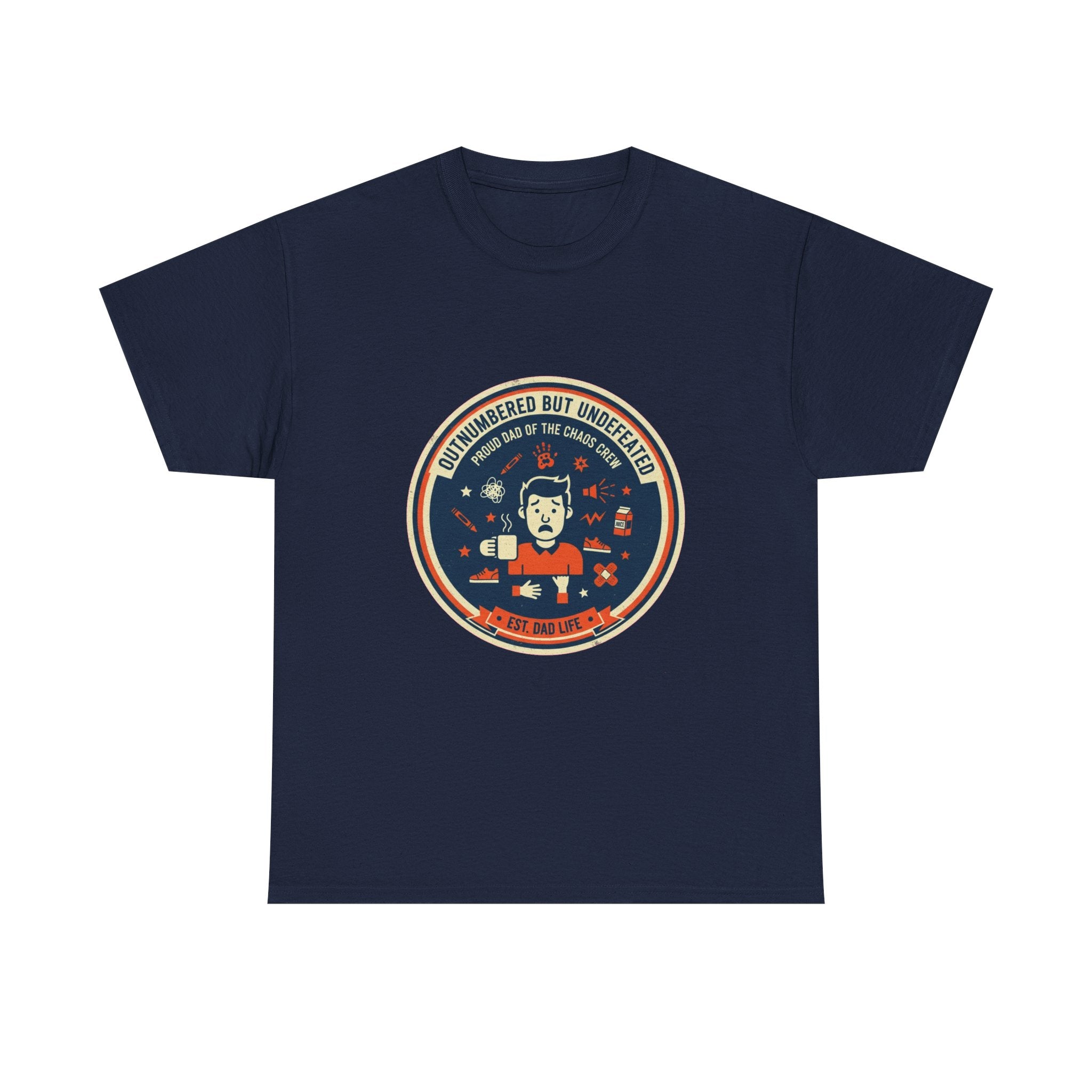 Proud Dad of a Chaos Crew Funny Father's Day T-Shirt | Retro Dad Gift