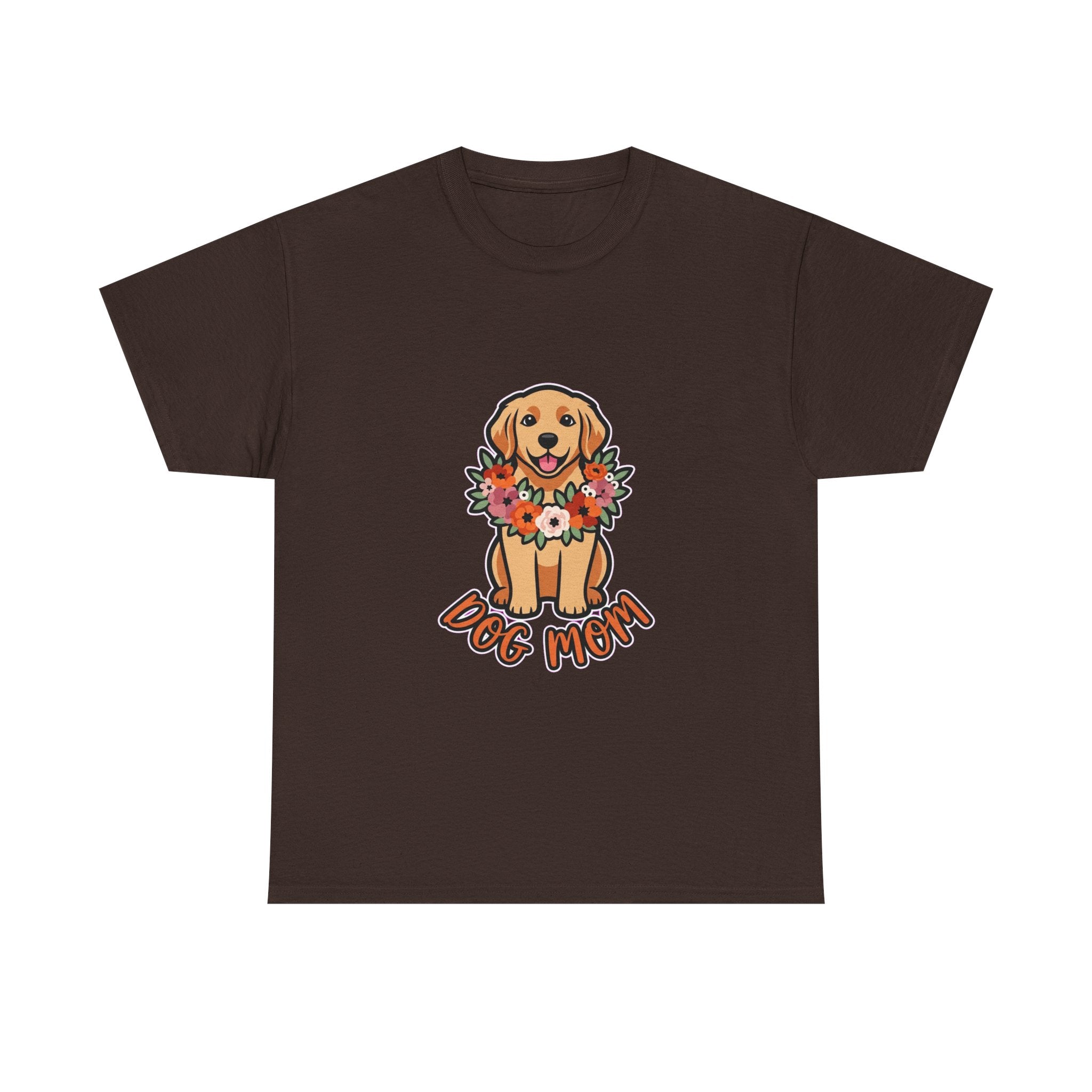 Dog Mom T-Shirt | Golden Retriever Floral Wreath Unisex Tee