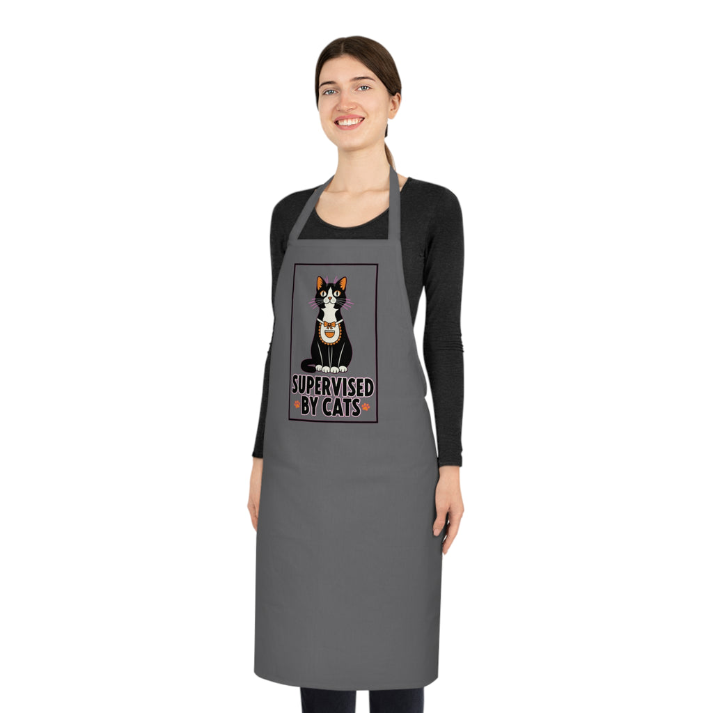 Funny Cat Lady Apron - Retro Black Cat Kitchen Gift for Cat Moms