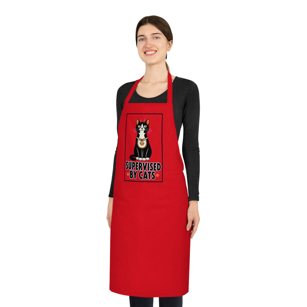 Funny Cat Lady Apron - Retro Black Cat Kitchen Gift for Cat Moms