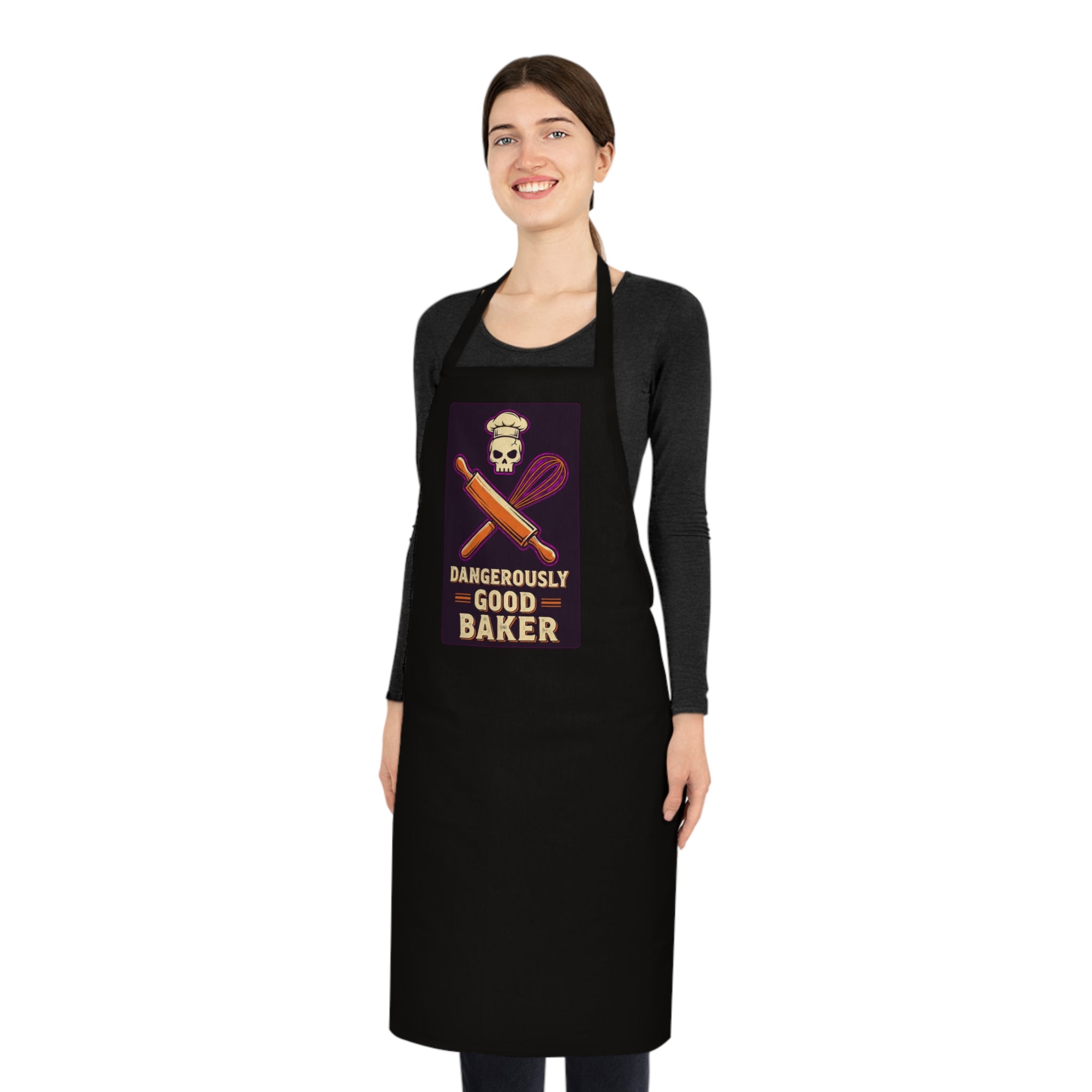 Funny Baker Apron | Dark Humor Baking Gift | Retro Vintage Style Cotton Apron