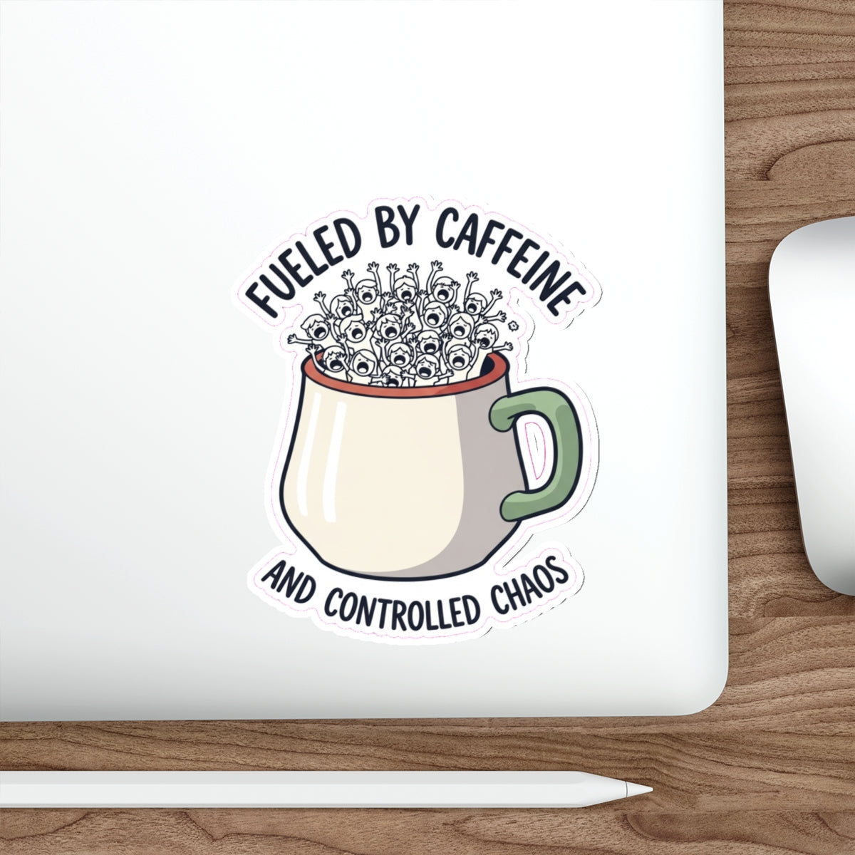Funny Teacher Sticker - Screaming Students Coffee Mug Sarcastic Classroom Decal