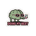 Brain in Sunglasses Mental Health Sticker | Anxiety Dark Humor Die-Cut Decal