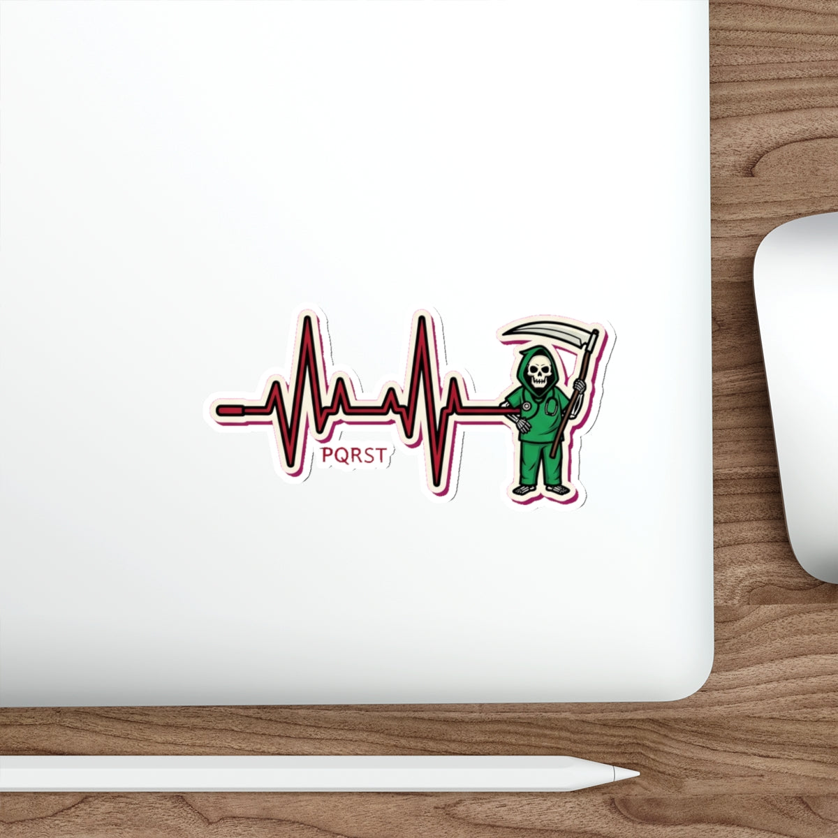 Cardiac Nurse Dark Humor EKG Die-Cut Sticker | ICU Nurse Gift